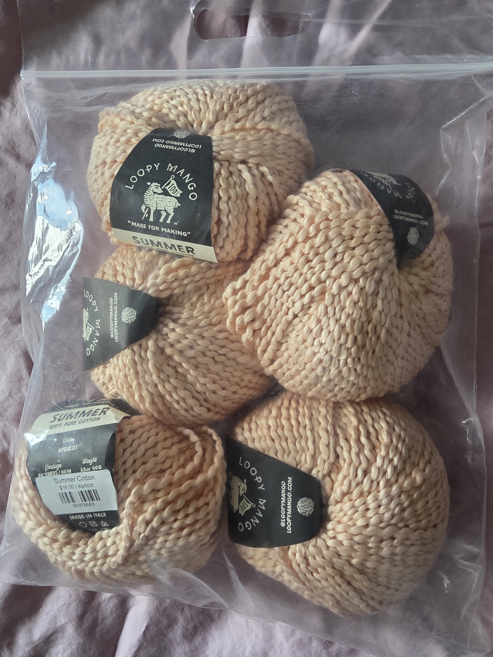 Summer Cotton Yarn - Apricot